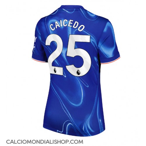 Maglie da calcio Chelsea Moises Caicedo #25 Prima Maglia Femminile 2024-25 Manica Corta